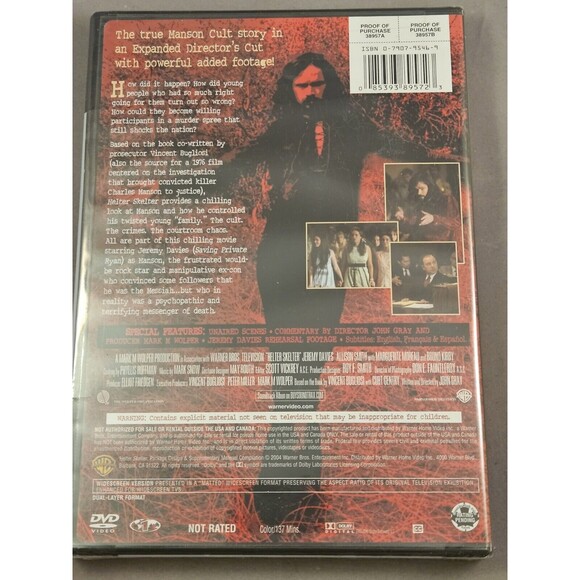 Helter Skelter (DVD 2004) Director's Cut Charles Manson Murders SEALED - Picture 2 of 5